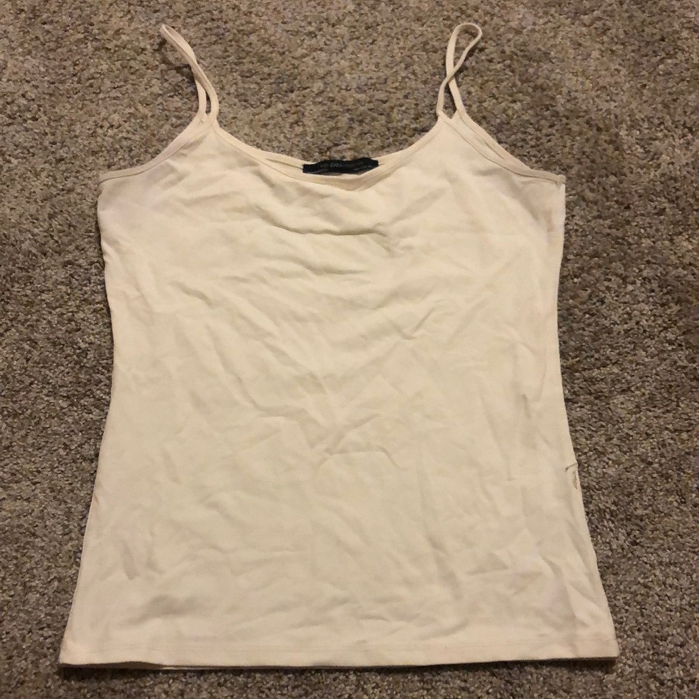 ☁️White Silk Zara tank top